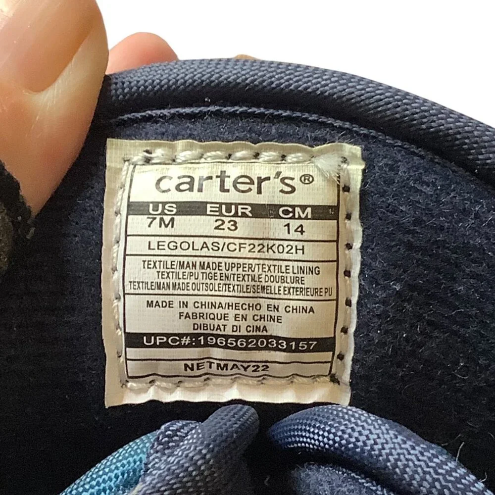 Carters Legolas‎ Boys Dinosaur Print Winter Snow Boots Size 7M
